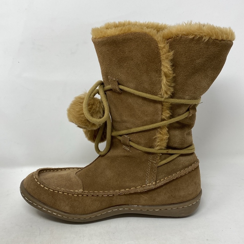Steve Madden Iglou Suede Wrap Pom Pom Tie Boots - Picture 4 of 8